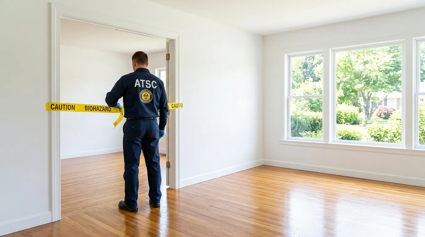 Certified biohazard cleanup crew performing Trauma Scene Cleanup in Pinon Hills