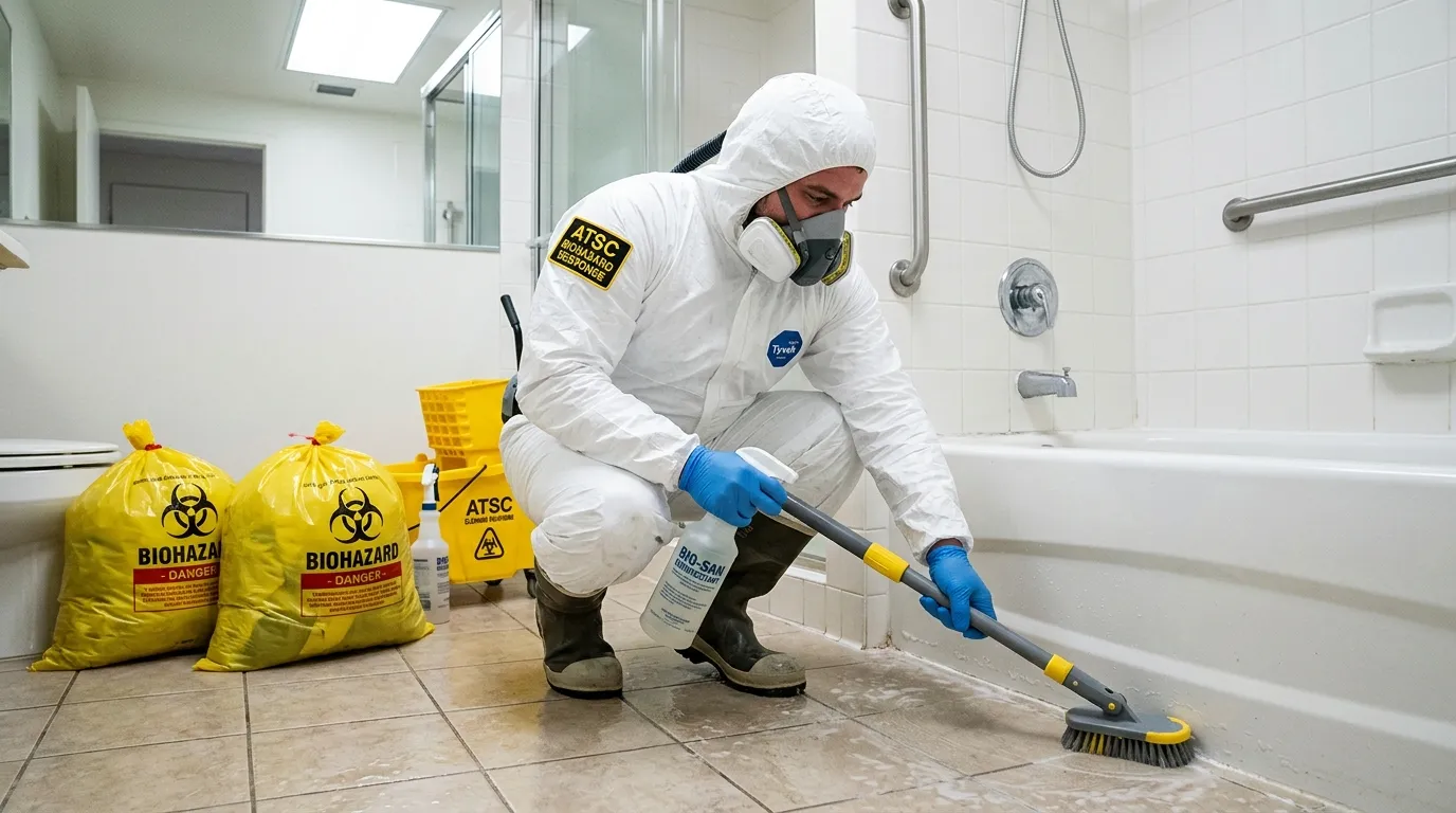 Decontamination equipment deployed for Blood Cleanup in Pinon Hills